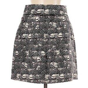 J Crew Abstract Patterned Fully Lined Preppy Mini Skirt Pockets Size 2
